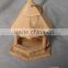 Miniature wood crafts housesbird feeder , cheap wooden bird house and feeders, wholesale pine wood bird house with hanging