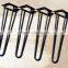 18 inch 2 rod black mirror solid steel hairpin leg wholesale price