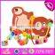 2017 new design educational kids play wooden toy bead maze W11B135