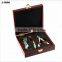 44061 high quality lockback knife set multi plier with wooden box