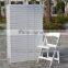 white resin folding chair with PVC white PAD