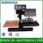 pneumatic shaking head/swing heat presses sublimation machine with dual trays