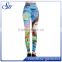 KX018 Polyester Women's Novelty Leggings with Cute Fat Cat 2017