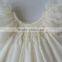 Wholeasle Little Girls Ivory Pearl Handmade Smocked Dress
