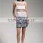 Factory Supply Plus Size Blue Striped Skirt Women's Fashion Bottom Wear Printed Skirt
