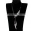 zm34111a european style women rhinestone long pendant necklace jewelries
