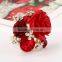 Zm53233a Christmas Hand Decoration Women Ring Jewelry Ladies Finger Rings With Rose Red