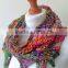 Funky Handknit Scarf - Knit Scarf - Handspun Scarf - Scarf - Bohemian - Fairy - Romantic - Hippie - Colourful Scarf