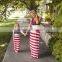 New striped floral mother and daughter short dresses cute family