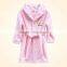 Wholesale Microfiber Flannel Fleece Animal Print Children Kids Bathrobe/shaoxing
