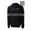 Wholesale Zip Up Plain Black High Quality Men Hoodies