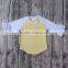 Yawoo yellow cotton ruffle raglan shirts wholesale children's boutique clothes