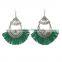 XP-TE-2169 Handmade Fashion Colorful Lady Seed Bead Tassel Earring