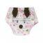 fox pattern soft cotton washable baby cloth diaper nappy