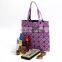 Laser Tote Bag Lady Geometry Plain Split Joint Shoulder Bags Women Sequins Handags