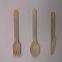 3 Pieces Wooden Cutlery,Contains Fork,Spoon and Knife,Made of Birch
