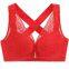 Front buckle no steel ring large size bra lace cross beauty back underwear women gathered adjustable thin bra