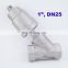 16bar Pneumatic seat valve angle stainless steel actuator DN25 1 inch normally close open single double acting for 180C steam