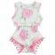 Toddler Fox Pom Pom Romper Girl Summer Playsuit Wholesale Newborn Baby Clothes
