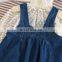 clothes sets 2020 Toddler Lace Blouses + Denim Dress 2 Pcs Cotton Clothes Girls Outfits Sets