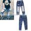 Girls' pants Amazon summer girls blue ripped jeans