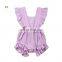 Hot Selling In stock Cute bow front soft Ruffle Cotton baby bodysuit romper 11colors stock now