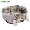 best selling pv plush fabric carrying boat pet dog bed with handle