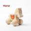 Nature Eco Wood Dog Horse Wooden Friction Car Toy for Baby Children