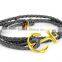 Color Wax Cord Woven Bracelet With Copper Tube Fashion Style