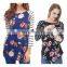 Wholesale Fashion Nursing Printed Tops 3/4 Sleeve Women's Breastfeeding Shirt