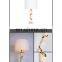 Fashion Travertine  Stone Clear Crystal Desk Lamp Black Marble For Living Room Slanted Splice Table Lamp