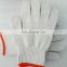 China working gloves dotted cotton knitted glove white