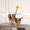 Nordic Modern Luxury Flower Pocerlain Vase Arrangement Golden Ceramic Vase for Home Decor