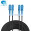 Supply high performance IP68 FTTA CPRI outdoor armoured duplex LC UPC patch cord 5.0mm 2 core fiber optic cable