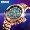 new 2019 SKMEI 1515 watches men wrist stainless steel band quartz wristwatches