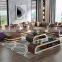 Modular Furniture Modern 5 6 7 Seater Lounge Sectional Sofa with LED Coffee Table and TV Stand