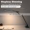 Stepless Dimming Metal Swing Arm Desk Light 3 Modes 45 Minutes Timer Clip Light Charge Table Lamp With Long Arm