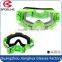 New 2016 fashionable green frame safety racing motocross goggles