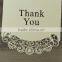 Chinese Design Folding White Laser Cut Weddind Thank You Cards with Envelope