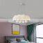 Creative Cloud LED Ceiling Lamp With Hanging Wire Modern Hotel Pendant Light White Cloud LED Chandelier