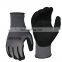 Blue Polyester Knitted Liner Good Grip Sandy Nitrile Coated Mechanic Gloves Nitrile Working Gloves Manufacturer For Electrician