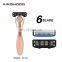 Private Label Metal Eco Friendly Mens Shaving Razor 6 Blade face