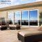 prefabricated interior wooden grain glass sliding door aluminum hanging sliding door