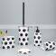 Football Ceramics Bathroom Decor Accessory Soap Dispenser Tumbler Soap dish Toothbrush Holder Bathroom Accessories
