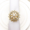 White Pearl Flower Napkin Holder Rings For Wedding Table Decoration