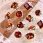 30 mesh red Maillard nail accessories, coffee resin butterfly frozen through camellia, autumn and winter nail diamonds