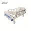 Standard hospital bed with 2 rocking handles for lifting and lowering the back and legs