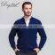 Fashion Cardigan Coat Cashmere Sweater Zipper Men Slim Fit Stand Collar Cotton Adults Winter Knitted Thick Navy Wool Cardigan