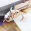 Elegant Crystal Costume Brooch Jewelry Gold Opal Crystal Brooch