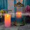 3AAA battery operated wax simulated flame led pillar candle light